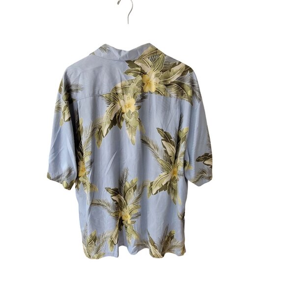 Tommy Bahama Mens Hawaiian Aloha Shirt Floral Print Button-Down Short Sleeve Sil - Picture 2 of 10